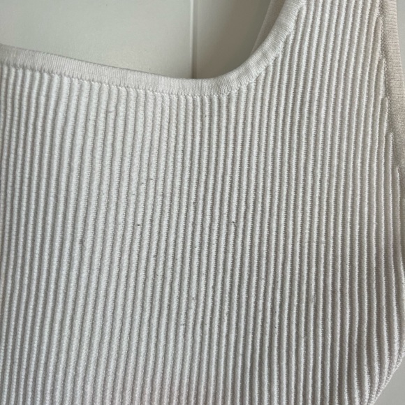 White Babaton Crop Top Ribbed - Picture 4 of 4